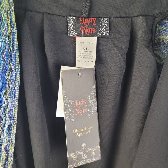 NWT Lady Noiz Size XL, Black, Sleeveless Dress With Scarf, Party, Evening, Fun - Picture 2 of 5